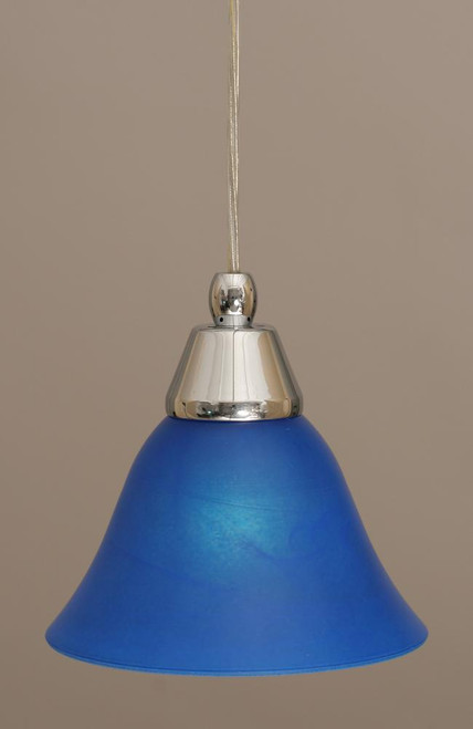 1 Light Blue Mini-Pendant Light-22-CH-4155 by Toltec Lighting