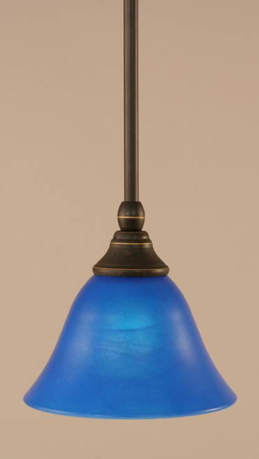 1 Light Blue Mini-Pendant Light-23-DG-4155 by Toltec Lighting