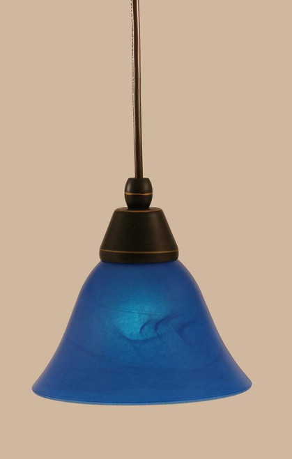 1 Light Blue Mini-Pendant Light-22-DG-4155 by Toltec Lighting