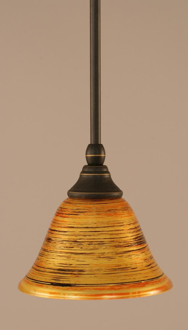 1 Light Rust Mini-Pendant Light-23-DG-454 by Toltec Lighting