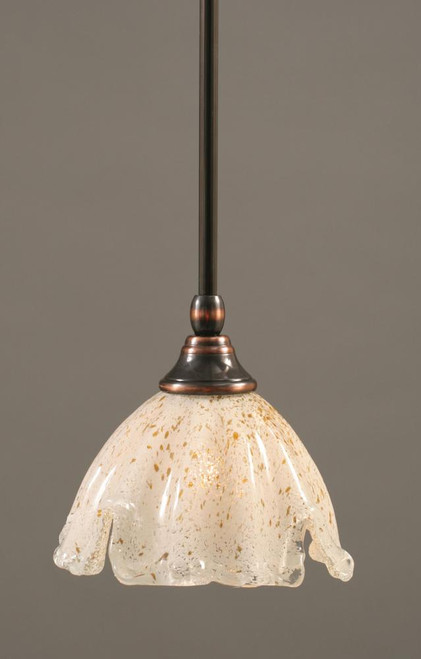 1 Light Gold Mini-Pendant Light-23-BC-755 by Toltec Lighting