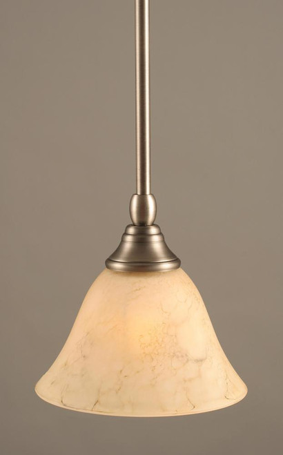 1 Light Beige Mini-Pendant Light-23-BN-508 by Toltec Lighting