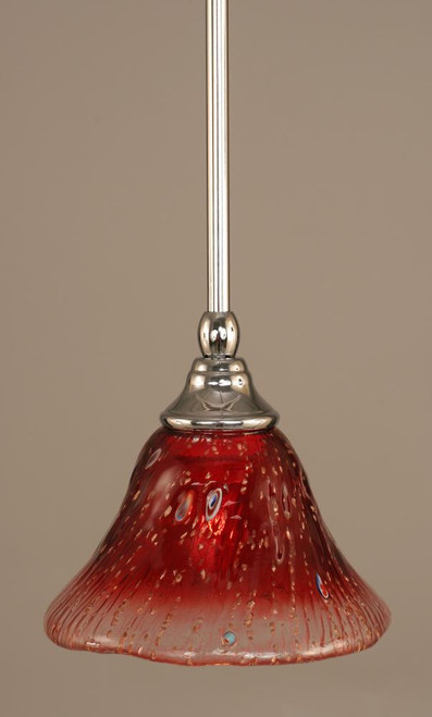 1 Light Red Mini-Pendant Light-23-CH-756 by Toltec Lighting