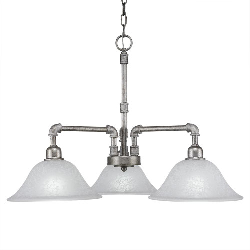 Vintage 3 Light White Chandelier-283-AS-515 by Toltec Lighting