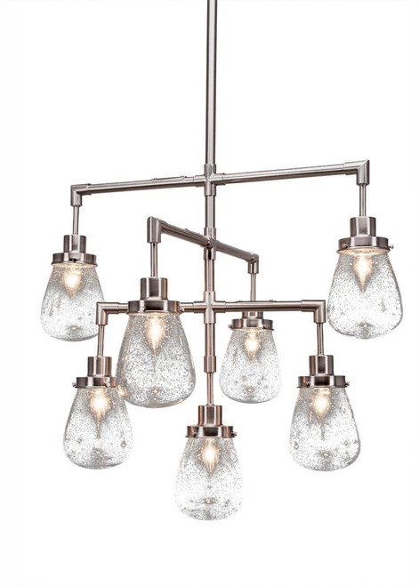 Meridian 7 Light Silver Chandelier-1239-BN-471 by Toltec Lighting