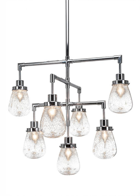 Meridian 7 Light Silver Chandelier-1239-CH-471 by Toltec Lighting