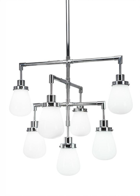 Meridian 7 Light Silver Chandelier-1239-CH-470 by Toltec Lighting