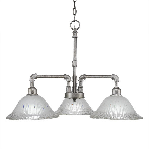 Vintage 3 Light White Chandelier-283-AS-731 by Toltec Lighting