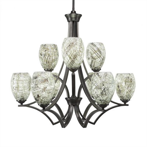 Zilo 9 Light Gray Chandelier-569-GP-5054 by Toltec Lighting