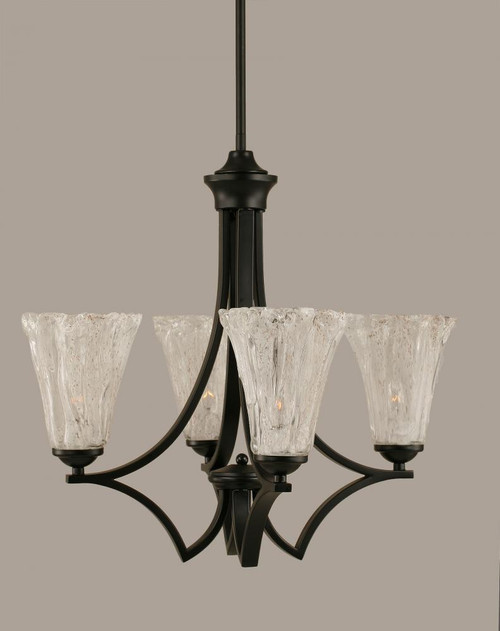 Zilo 4 Light White Chandelier-564-MB-729 by Toltec Lighting