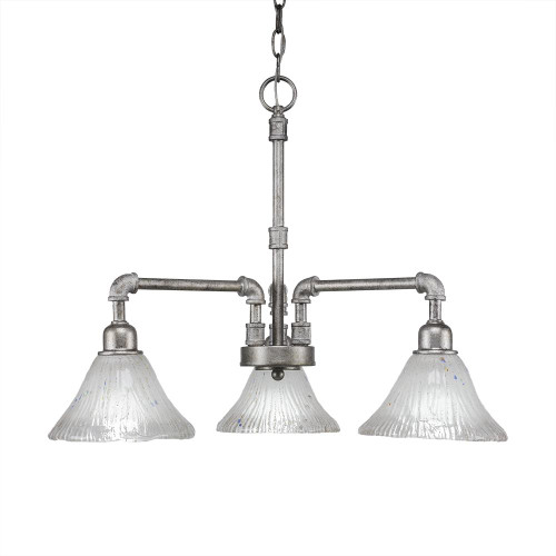 Vintage 3 Light White Chandelier-283-AS-751 by Toltec Lighting