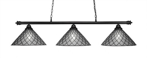 Oxford 3 Light Black Pendant Light-373-MB-918 by Toltec Lighting