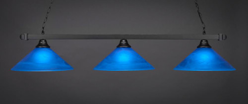 Square 3 Light Blue Pendant Light-803-MB-415 by Toltec Lighting