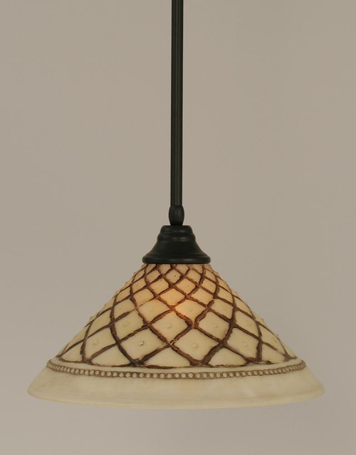 1 Light Brown Pendant Light-26-MB-718 by Toltec Lighting