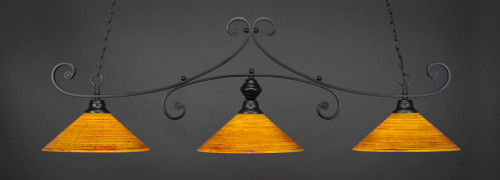 Curl 3 Light Rust Pendant Light-353-MB-414 by Toltec Lighting