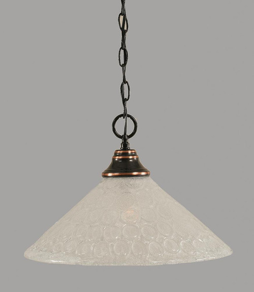 1 Light White Pendant Light-10-BC-411 by Toltec Lighting