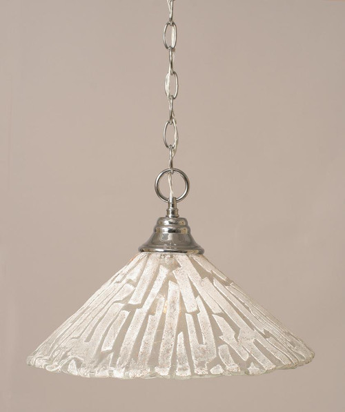 1 Light White Pendant Light-10-CH-719 by Toltec Lighting