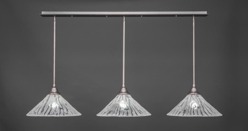 3 Light White Pendant Light-48-BN-719 by Toltec Lighting