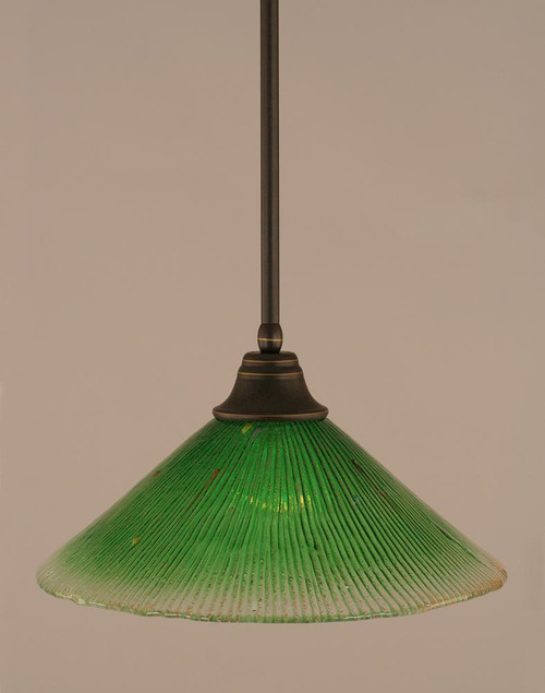 1 Light Green Pendant Light-26-DG-717 by Toltec Lighting