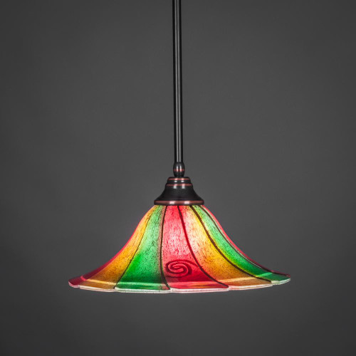 1 Light Multi Colored Pendant Light-26-BC-767 by Toltec Lighting