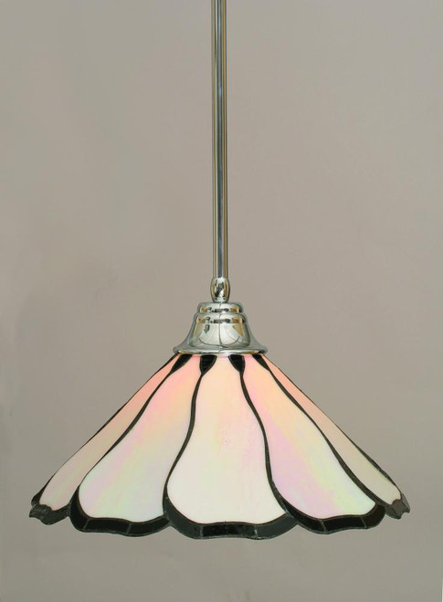 1 Light White Pendant Light-26-CH-912 by Toltec Lighting