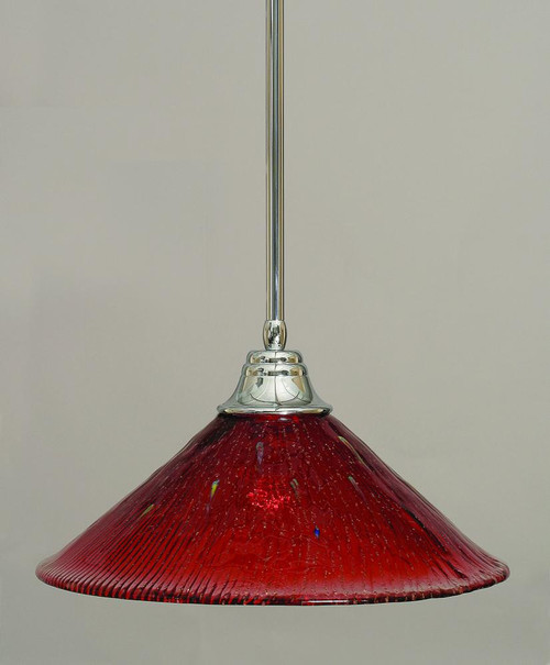1 Light Red Pendant Light-26-CH-716 by Toltec Lighting