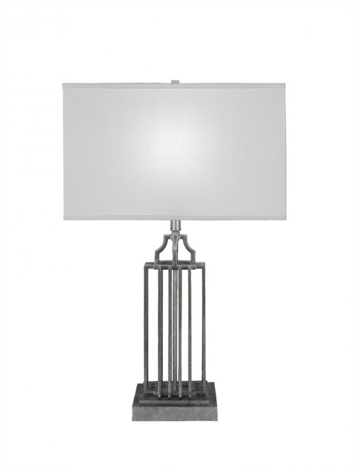 Sky Loft Aged Silver Table Lamp-1111-AS by Toltec