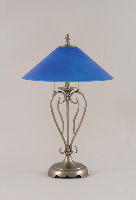 Olde Iron Brushed Nickel Table Lamp-42-BN-415 by Toltec