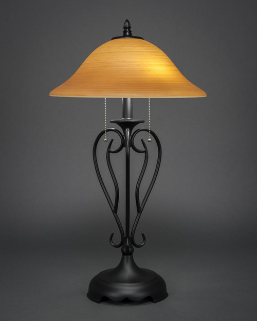 Olde Iron Matte Black Table Lamp-42-MB-622 by Toltec