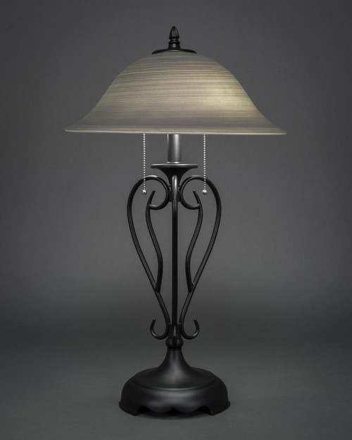 Olde Iron Matte Black Table Lamp-42-MB-602 by Toltec