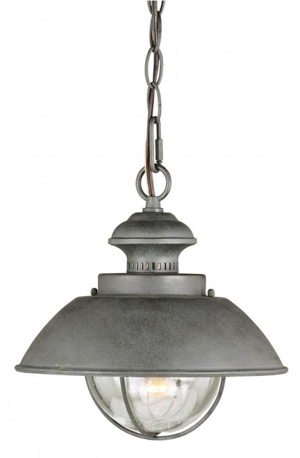 Harwich Textured Gray Outdoor Pendant Light-T0265 by Vaxcel Lighting