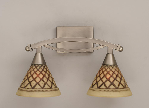 Bow Brushed Nickel Bathroom Vanity Light-172-BN-7185 by Toltec Lighting