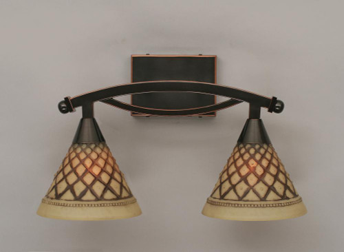 Bow Black Copper Bathroom Vanity Light-172-BC-7185 by Toltec Lighting