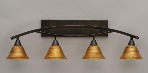 Bow Black Copper Bathroom Vanity Light-174-BC-454 by Toltec Lighting
