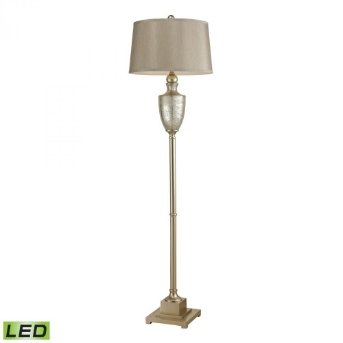 Lamps By Dimond Elmira Antique Mercury Glass LED Floor Lamp With Silver Accents 113-1139-LED