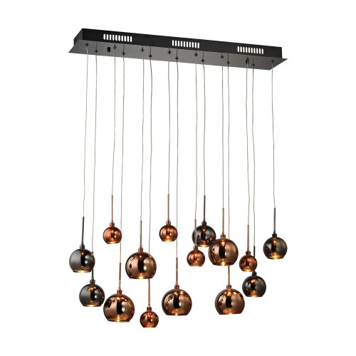 Chandeliers/Linear Suspension By Dimond Nexion 15 Light Chandelier In Black Chrome - Large 1142-011
