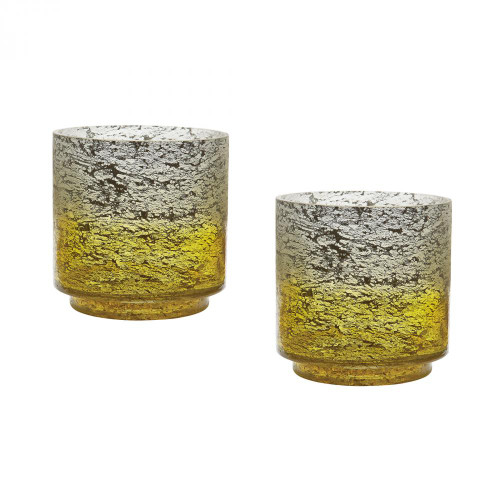Home Decor By Dimond Ombre Hurricanes In Lemon - Set of 2 876029/S2