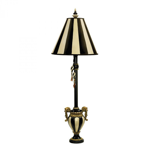 Lamps By Dimond Carnival Stripe Table Lamp in Black and Antique White 91-234