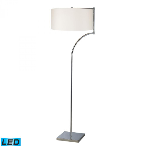 Lamps By Dimond Lancaster LED Floor Lamp In Chrome With Milano Pure White Shade D1832-LED