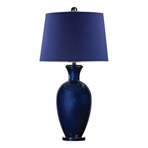 Lamps By Dimond Helensburugh Glass Table Lamp in Navy Blue D2515