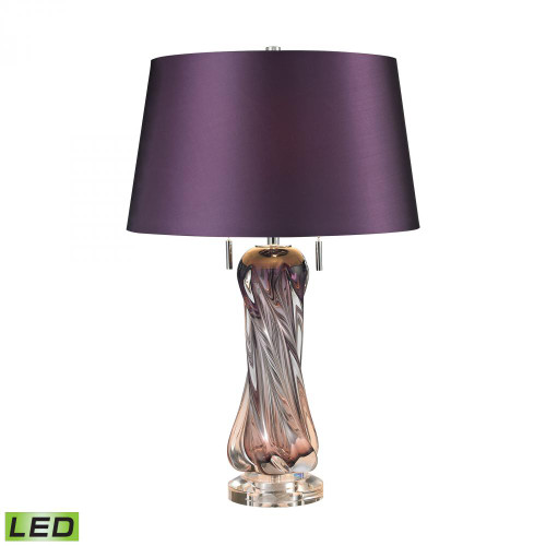 Lamps By Dimond Vergato Free Blown Glass LED Table Lamp in Purple with Purple shade D2663-LED