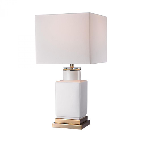 Lamps By Dimond Small White Cube Lamp D2753