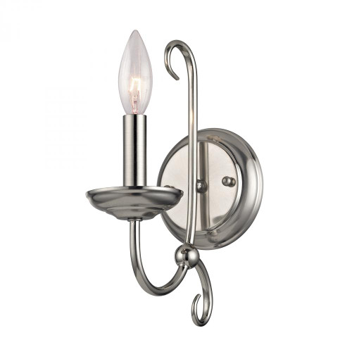 Wall Lights By Elk Cornerstone Williamsport 1 Light Wall Scone In Brushed Nickel 1501WS/20