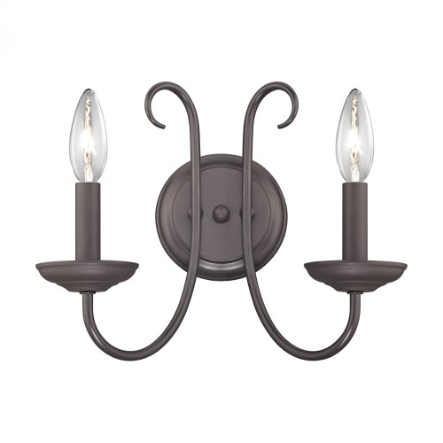 Wall Lights By Elk Cornerstone Williamsport 2 Light Wall Sconce In Oil Rubbed bronze 1502WS/10