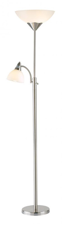 Lamps By Adesso Piedmont Combo Floor Lamp in Silver 7202-22