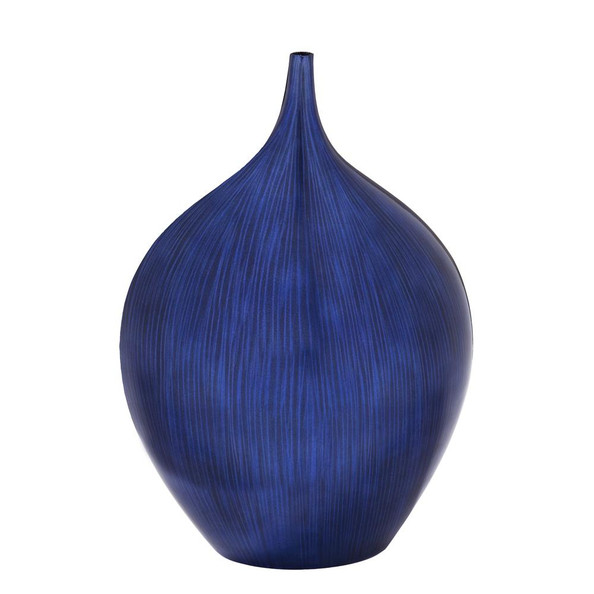 Cobalt Blue Wood Vase - Large-22112 by Howard Elliott Home Goods