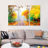 Autumn Landscape Triptych Canvas Wall Art Print