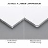 corner of custom acrylic panels 