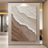 Neutral Coastal Textured Canvas Painting