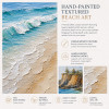 Hand-Painted Textured Beach Oil Painting Detail